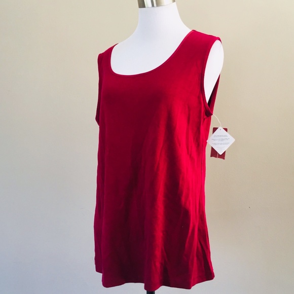 JMCollection Woman Plus Size Red Pullover - Picture 3 of 7